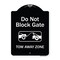 Signmission Designer Series-Do Not Block Gate Tow-away Zone With Graphic, 24" x 18", BW-1824-9852 A-DES-BW-1824-9852 - alternate 1